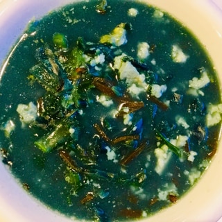 紫キャベツと豆腐のスープ